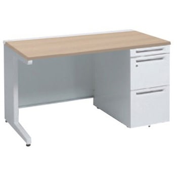 アドバンス 右片袖 中央引出し無 標準タイプ L脚 オカムラ(岡村製作所)