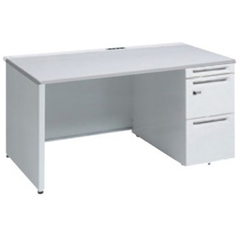 アドバンス 右片袖 中央引出し無 コンセント対応 ダイヤル錠タイプ パネル脚 オカムラ(岡村製作所)