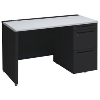 アドバンス 右片袖 中央引出し無 コンセント対応タイプ パネル脚 オカムラ(岡村製作所)