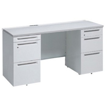 アドバンス 両袖机 3段B5 中央引出し無 コンセント対応タイプ オカムラ(岡村製作所)