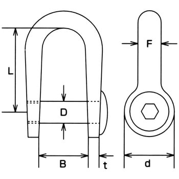 沈み半丸シャックル 水本機械製作所