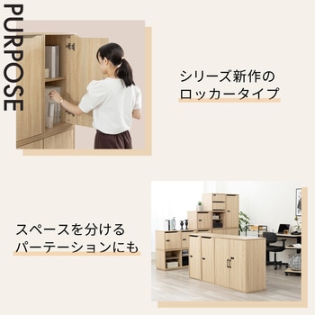 組立式木製収納ロッカー ワイド Asmix(アスカ)