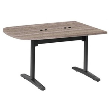 Livesミーティングテーブル T字脚天板フラップ/台形 1500×900×720 CU付 オカムラ(岡村製作所)
