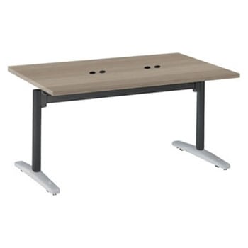 Livesミーティングテーブル T字脚天板フラップ/矩形 1500×900×720 CU付 オカムラ(岡村製作所)