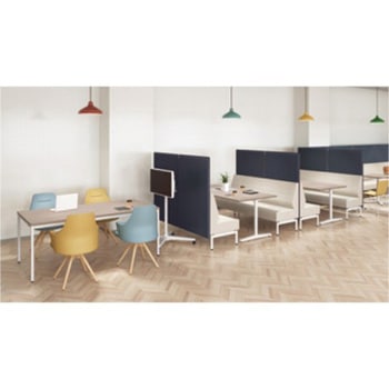 Livesミーティングテーブル 4本丸脚アジャスター/矩形 750×750×720 CU オカムラ(岡村製作所)