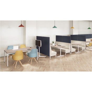 Livesミーティングテーブル 4本丸脚アジャスター/矩形 750×750×720 CU オカムラ(岡村製作所)