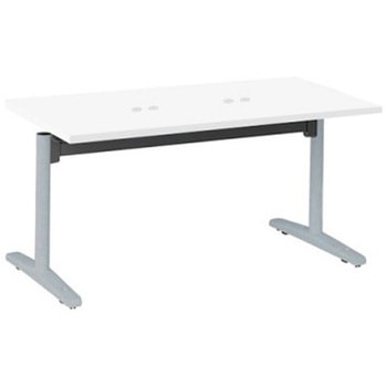 Livesミーティングテーブル T字脚天板フラップ/矩形 1500×750×720 CU付 オカムラ(岡村製作所)