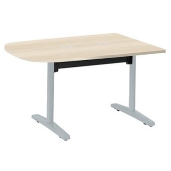 Livesミーティングテーブル T字脚天板フラップ/台形 1500×900×720 CU付 オカムラ(岡村製作所)