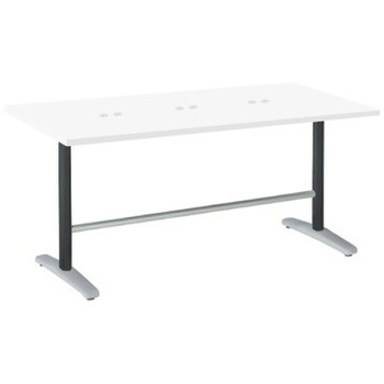 87AFFM MEV6 Livesミーティングテーブル T字脚天板固定/矩形 1800×900×720 CU付 オカムラ(岡村製作所) 06937388