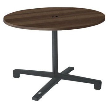 87AEGP MDA6 Livesミーティングテーブル 単柱脚天板フラップ/丸形 1050Φ×720 CU付 オカムラ(岡村製作所) 06937571