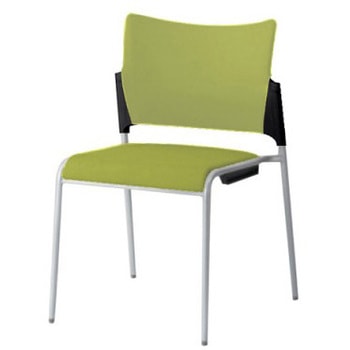 81R2DX FFW6 レーテ 4本脚チェア 肘無  背カバー付 ブラックシェル シルバーフレーム オカムラ(岡村製作所) 06938027