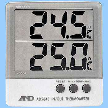 大型液晶内外温度計 A D デジタル温度計 通販モノタロウ Ad 5648