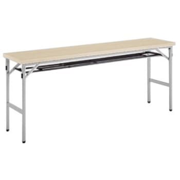 8185KY MX61 折りたたみテーブル 幕板なし・棚付 1500W450D シルバーフレーム オカムラ(岡村製作所) 06944729