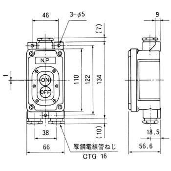 動力用押釦開閉器開閉器(電動機直接操作用) BSW・BSWTシリーズ パトライト(旧春日電機)