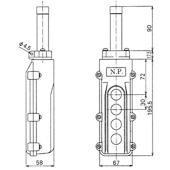 ホイスト用押ボタン開閉器(直接操作用) COB270シリーズ