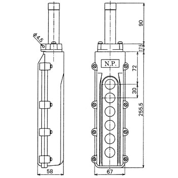 COB 273 ホイスト用押ボタン開閉器(直接操作用) COB270シリーズ 1台