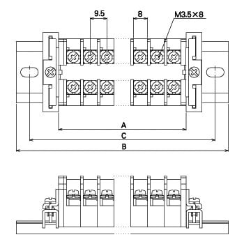 TX10 レール式端子台 TXシリーズ 1箱(60個) パトライト(旧春日電機) 【通販モノタロウ】