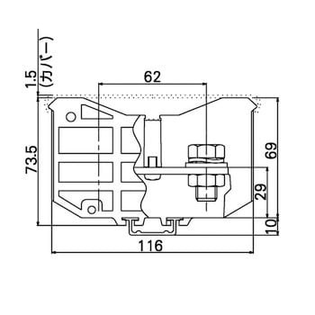 TX400 レール式端子台 TXシリーズ 1箱(3個) パトライト(旧春日電機