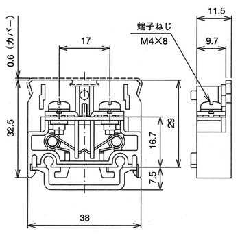 レール式端子台 TXUシリーズ パトライト(旧春日電機)