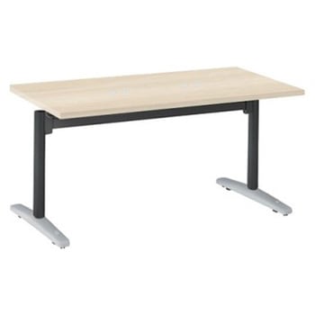 Livesミーティングテーブル T字脚天板フラップ/矩形 1500×750×720 CU付 オカムラ(岡村製作所)