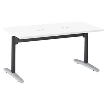 Livesミーティングテーブル T字脚天板フラップ/矩形 1500×750×720 CU付 オカムラ(岡村製作所)