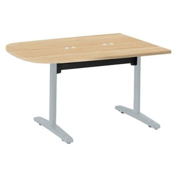 Livesミーティングテーブル T字脚天板フラップ/台形 1500×900×720 CU付 オカムラ(岡村製作所)