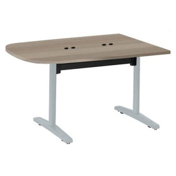 Livesミーティングテーブル T字脚天板フラップ/台形 1500×900×720 CU付 オカムラ(岡村製作所)