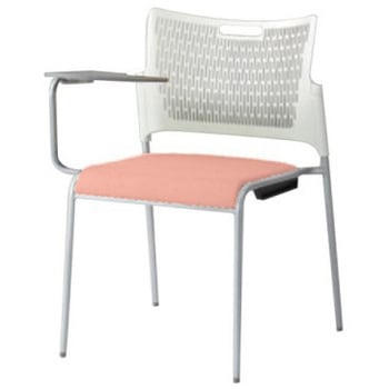 81R2IX PB23 レーテ 4本脚チェア タブレット  背カバー無 ホワイトシェル シルバーフレーム オカムラ(岡村製作所) 06948667