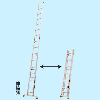 トリオ60 三連折りたたみ伸縮はしご トリオ 1台 ナカオ 【通販モノタロウ】