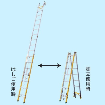 3-6KS(1) NTT仕様 三連折りたたみ伸縮はしご 1台 ナカオ 【通販サイト