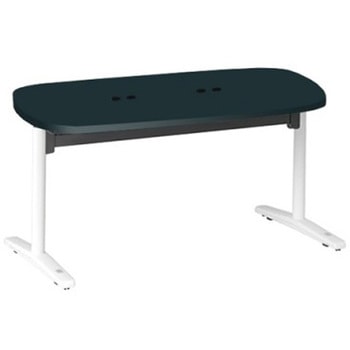 Livesミーティングテーブル T字脚天板フラップ/楕円形 1500×900×720 CU付 オカムラ(岡村製作所)