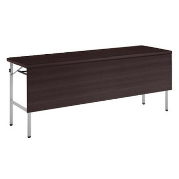 8186KQ MX63 折りたたみテーブル 幕板付・棚付 1800W600D シルバーフレーム オカムラ(岡村製作所) 06959061