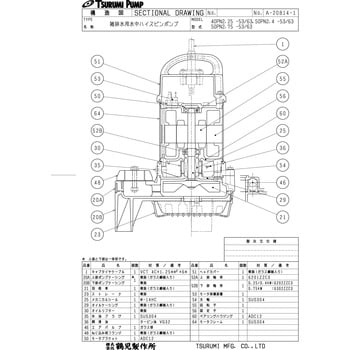 雑排水用水中ハイスピンポンプ (バンクスシリーズ) PN型 鶴見製作所