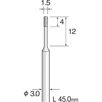 Minimo（ミニター）精密研削工具 超硬軸ダイヤモンドバー 軸径3.0-