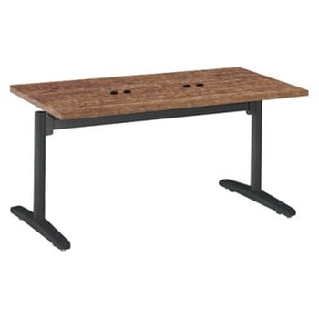 Livesミーティングテーブル T字脚天板フラップ/矩形 1500×750×720 CU付 オカムラ(岡村製作所)