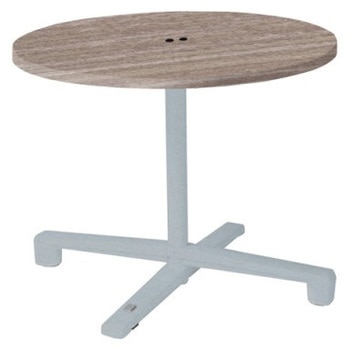 87AEGJ MER1 Livesミーティングテーブル 単柱脚天板フラップ/丸形 900Φ×720 CU付 オカムラ(岡村製作所) 06967707
