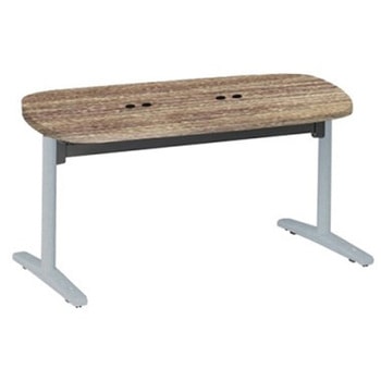 Livesミーティングテーブル T字脚天板フラップ/楕円形 1500×900×720 CU付 オカムラ(岡村製作所)