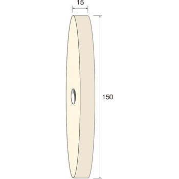 NA6232 ミニモ フェルトホイール ソフト Φ150×15 ミニター 内径12.7mm