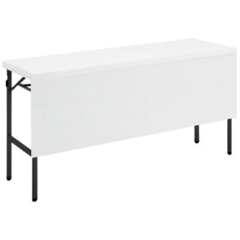 8186LR MG99 折りたたみテーブル 幕板付・棚付 1500W600D ブラックフレーム オカムラ(岡村製作所) 06968748