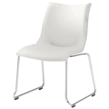 8145GZ P781 8145チェア クローズ脚 肘無 張りぐるみ メッキフレーム オカムラ(岡村製作所) 06975206