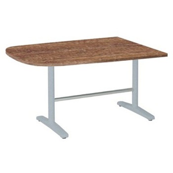 87AFEL MER3 Livesミーティングテーブル T字脚天板固定/台形 1500×900×720 オカムラ(岡村製作所) 06976500