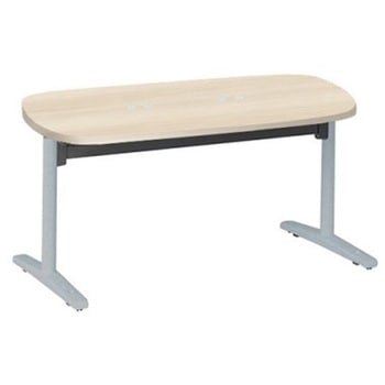 Livesミーティングテーブル T字脚天板フラップ/楕円形 1500×900×720 CU付 オカムラ(岡村製作所)