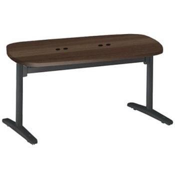 Livesミーティングテーブル T字脚天板フラップ/楕円形 1500×900×720 CU付 オカムラ(岡村製作所)