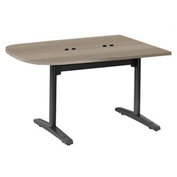 Livesミーティングテーブル T字脚天板フラップ/台形 1500×900×720 CU付 オカムラ(岡村製作所)