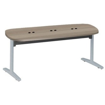 87AHHM MDA2 Livesミーティングテーブル T字脚天板フラップ/楕円形 1800×900×720 CU付 オカムラ(岡村製作所) 06978381