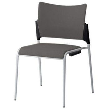 81R2DX PB24 レーテ 4本脚チェア 肘無  背カバー付 ブラックシェル シルバーフレーム オカムラ(岡村製作所) 06979388