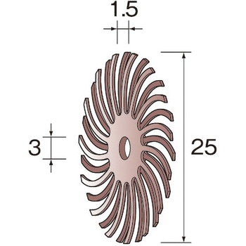 ミニモ ラバーブラシ #36 Φ25 20入 ミニター