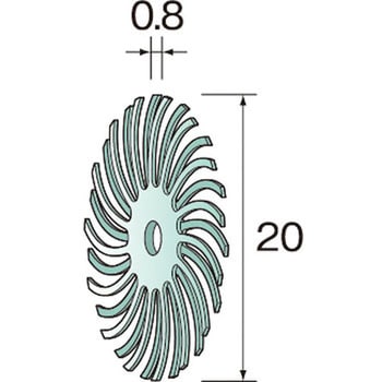 ミニモ ラバーブラシ #8000 Φ20 20入 ミニター