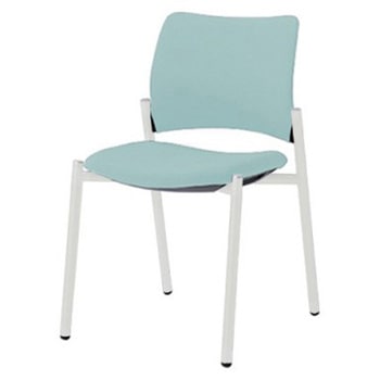 8147XZ PD31 8147チェア 4本脚 肘無 背座張り ブラックシェル ホワイトフレーム オカムラ(岡村製作所) 06985277