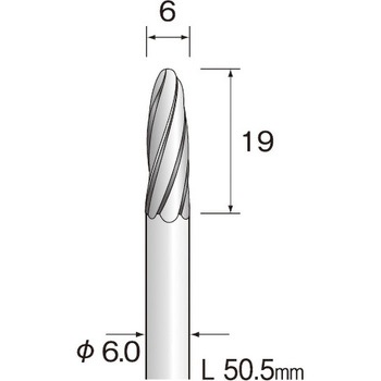ミニモ 超硬カッター アルミカット Φ6 ミニター